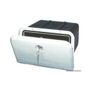 Locker with white frame