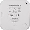 Shelly Blu ZB H&T Display, white, back of the unit showing the product label and 2 x CR2032 battery marking