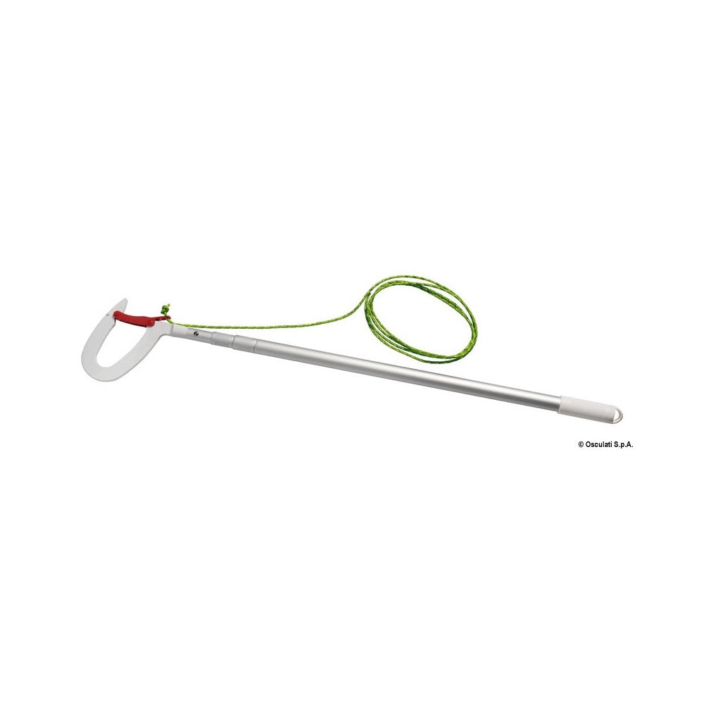 Telescopic boat hook for buoy mooring