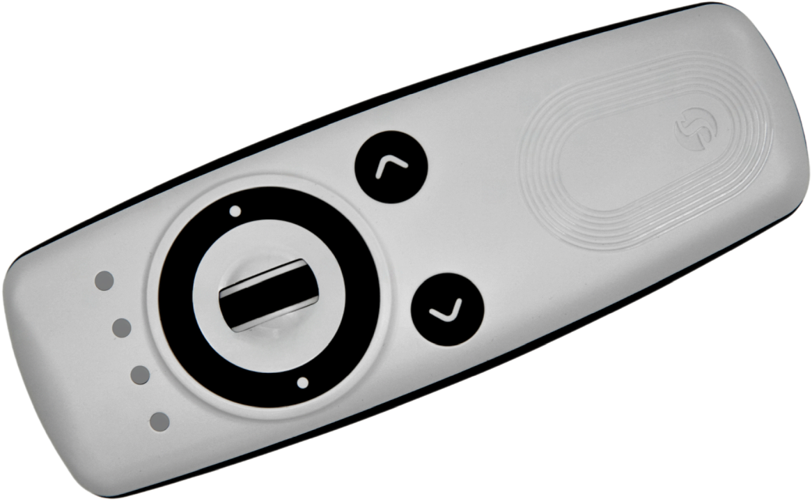 Shelly Blu Remote Control ZB, med scrollhjul, hvit