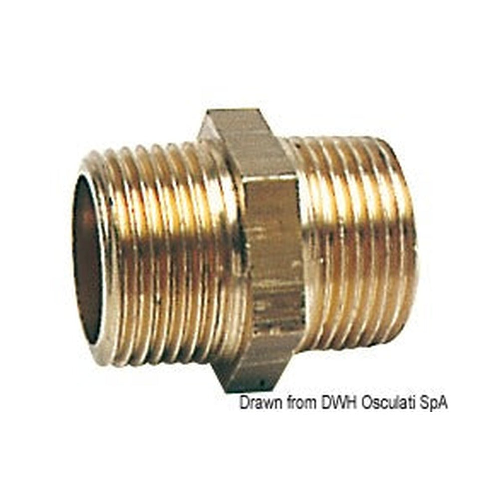 Double brass nipples