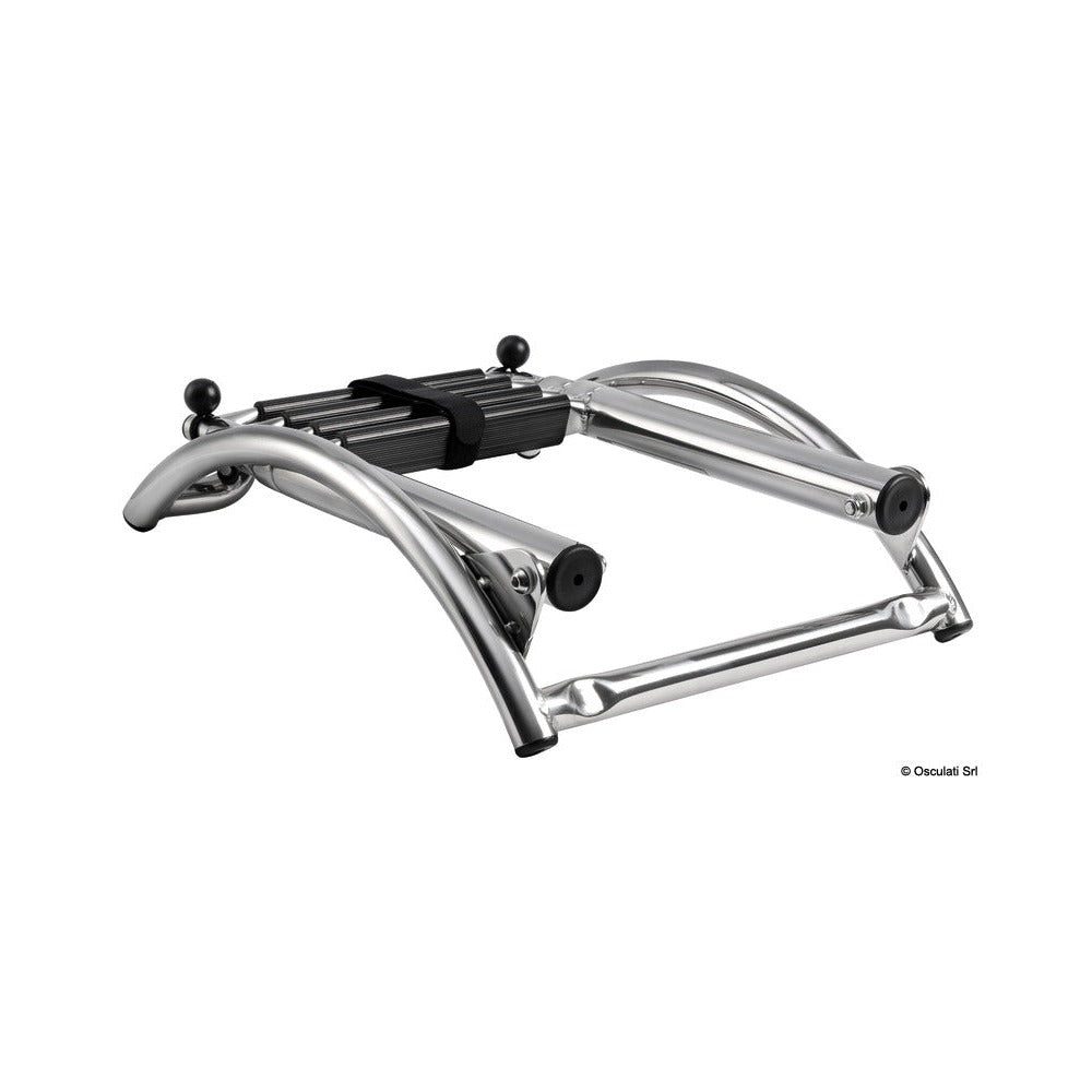 Tube quick-release ladder for dinghies