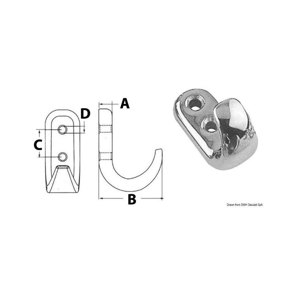 Double-screw cast hook