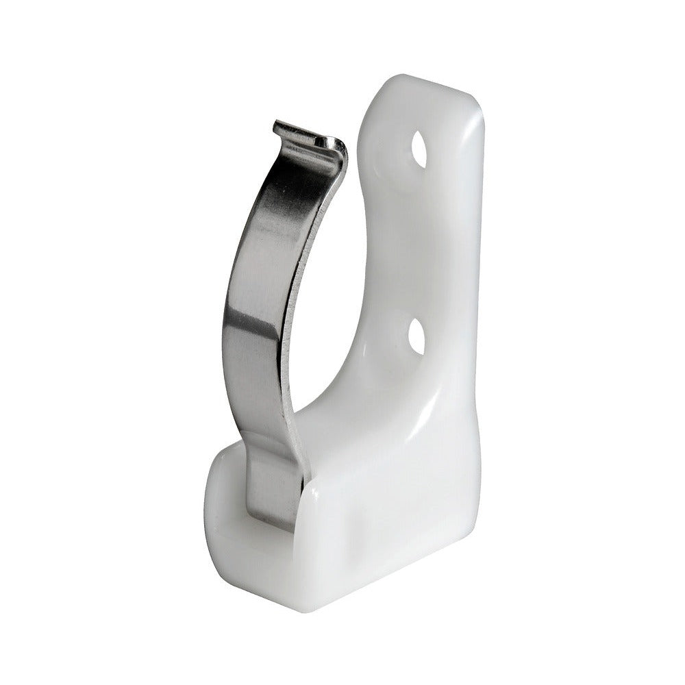 Spring clips for fixing boat hooks