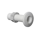 White plastic threaded skin fittings